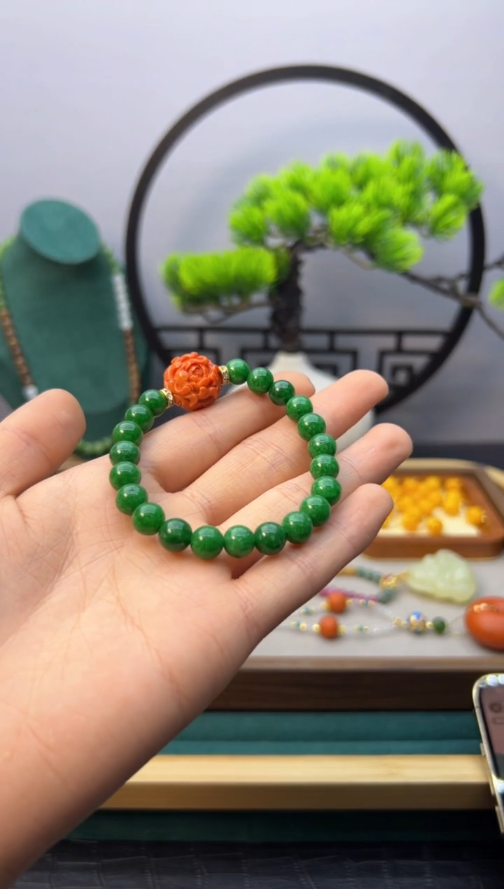 【闪购商品】翡翠颈饰14K金镶嵌S311