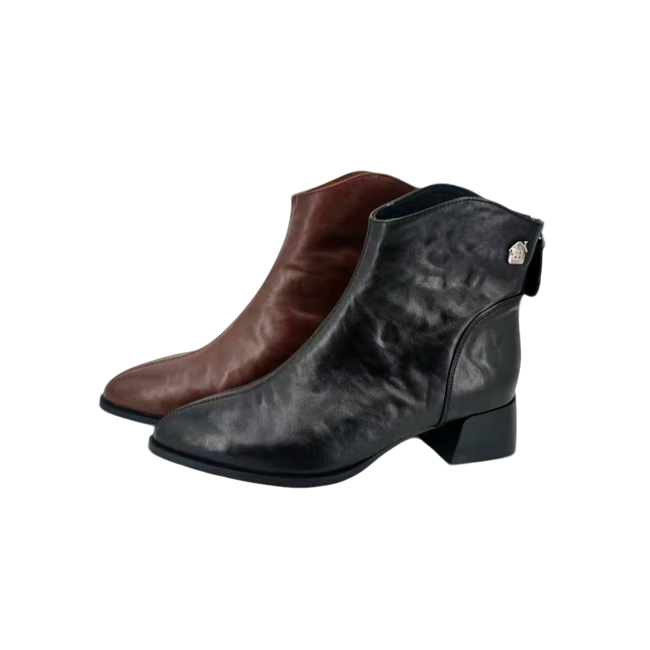 KANGNAI/康奈11156326秋季新款低跟牛皮时尚休闲舒适时装女靴