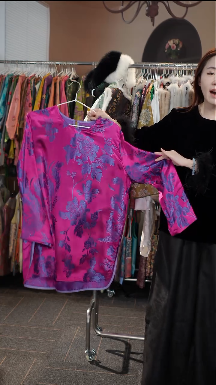 玫红色老锻 80长   