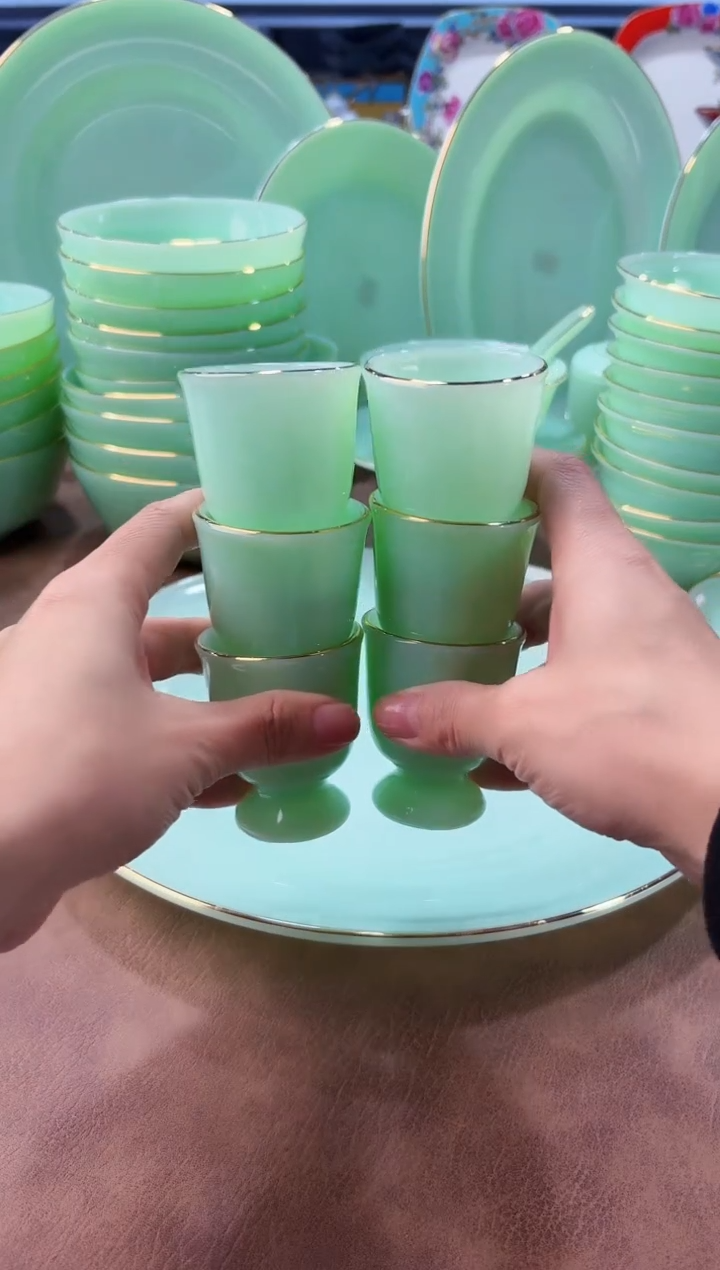 玉瓷 高脚酒杯6只