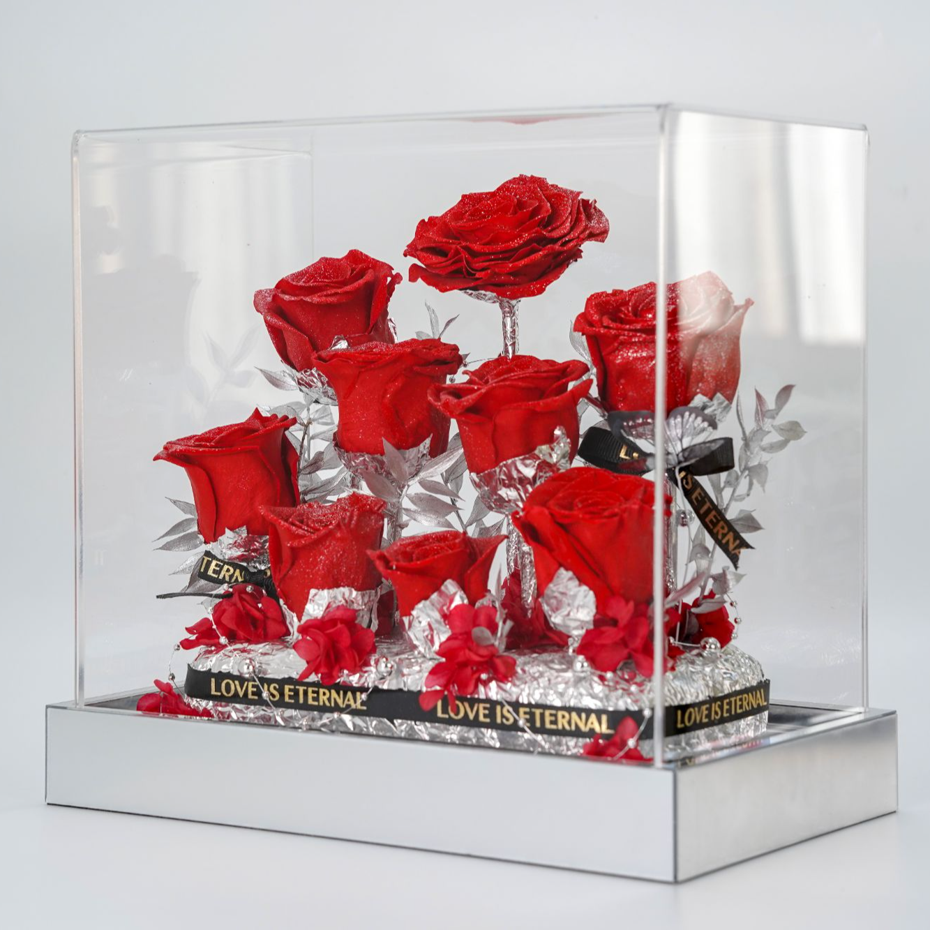 那些花儿【秘密花园】鲜花永生花亚克力高档礼盒送女友情人节礼物