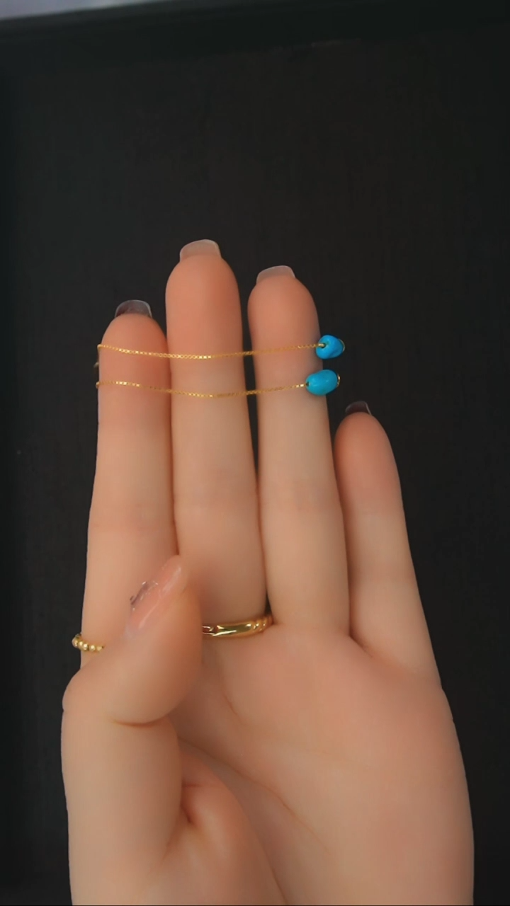 【闪购商品】绿松石耳环银S925镶嵌发货一件