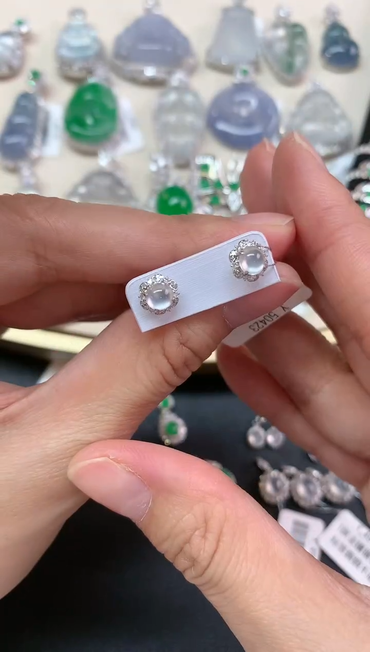 【闪购商品】翡翠耳饰18K金镶嵌D11|2980