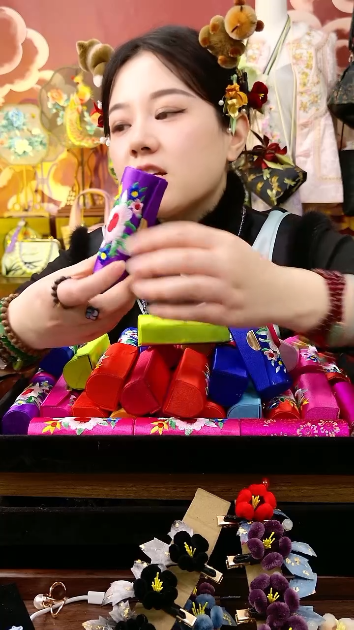 纯铜合金琉璃非遗口红盒