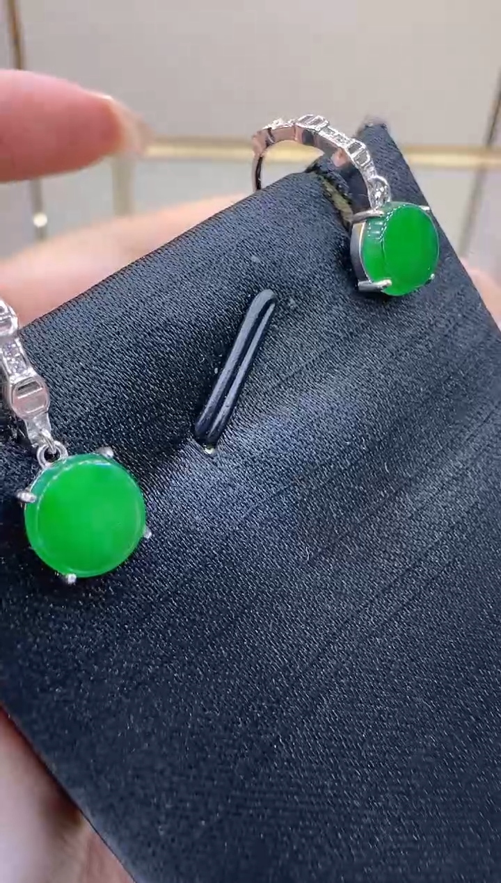 【闪购商品】翡翠耳饰银S925镶嵌团购多样性发一件