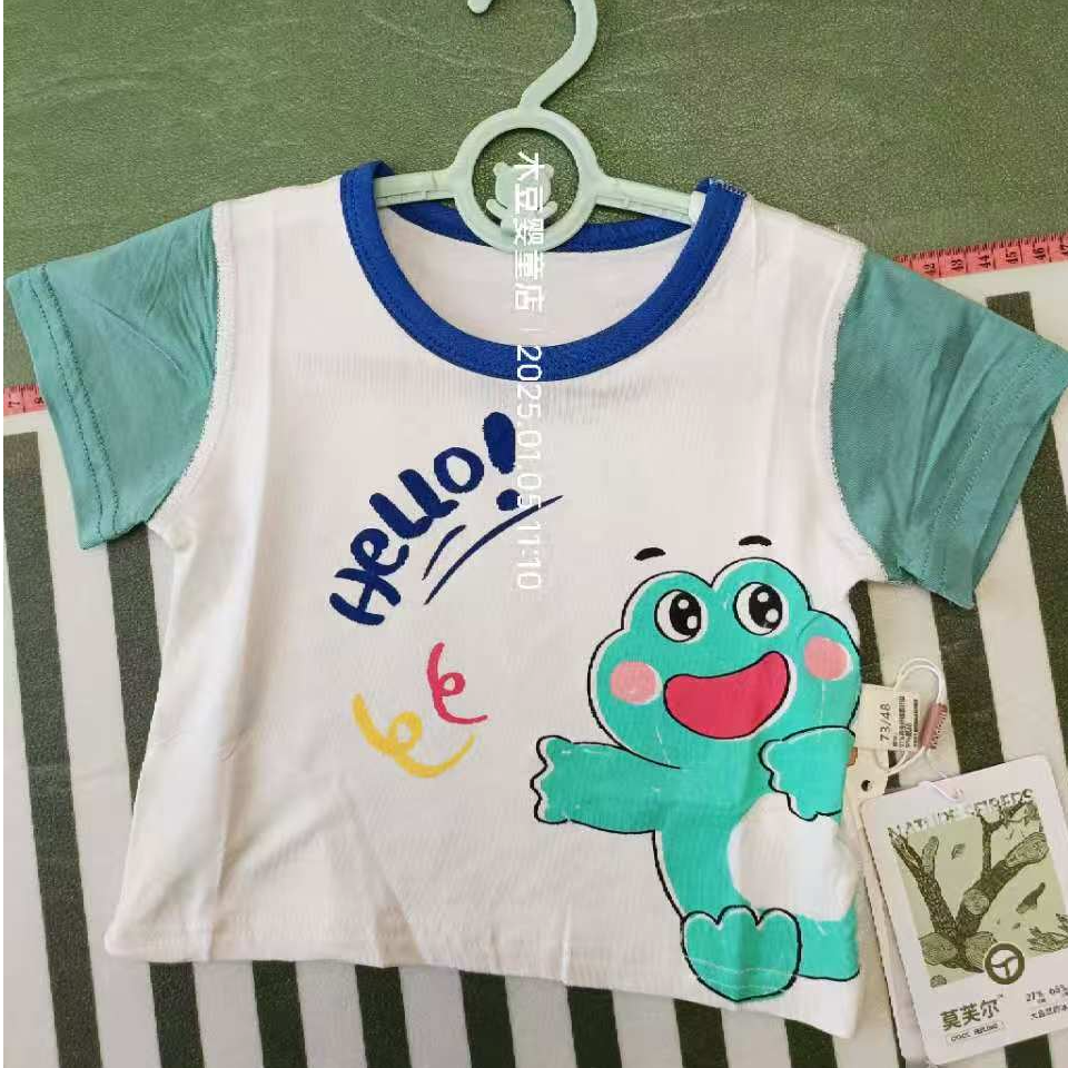 好DD 婴幼儿夏季薄款莫芙尔套头可爱婴童圆领吸汗凉爽半袖