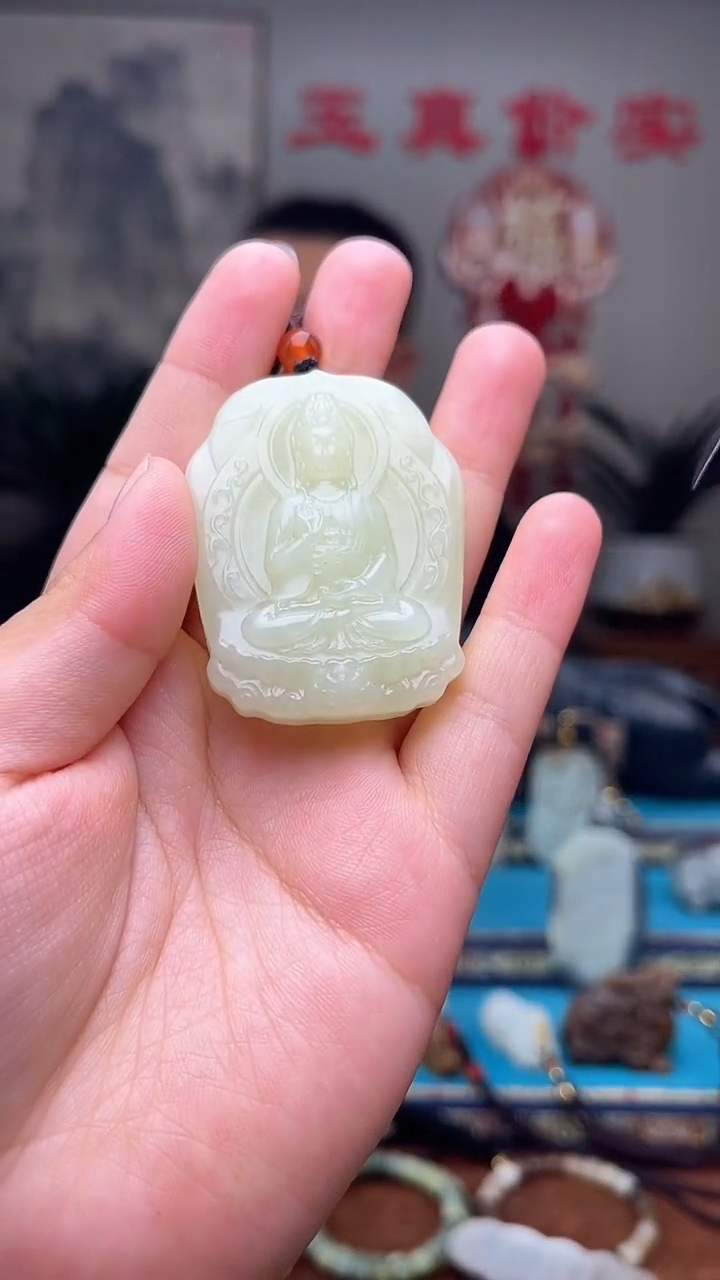 和田玉未镶嵌挂件1