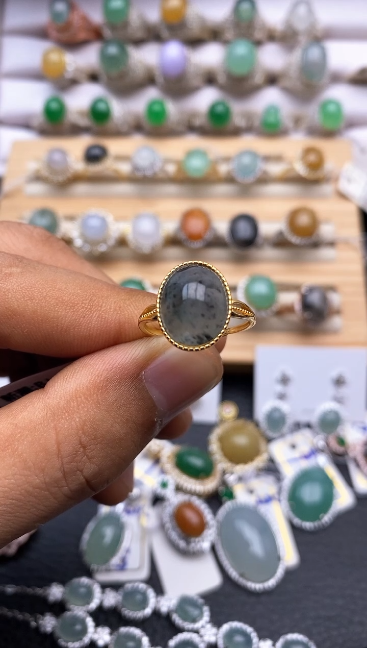 【闪购商品】翡翠戒指银S925镶嵌/8882