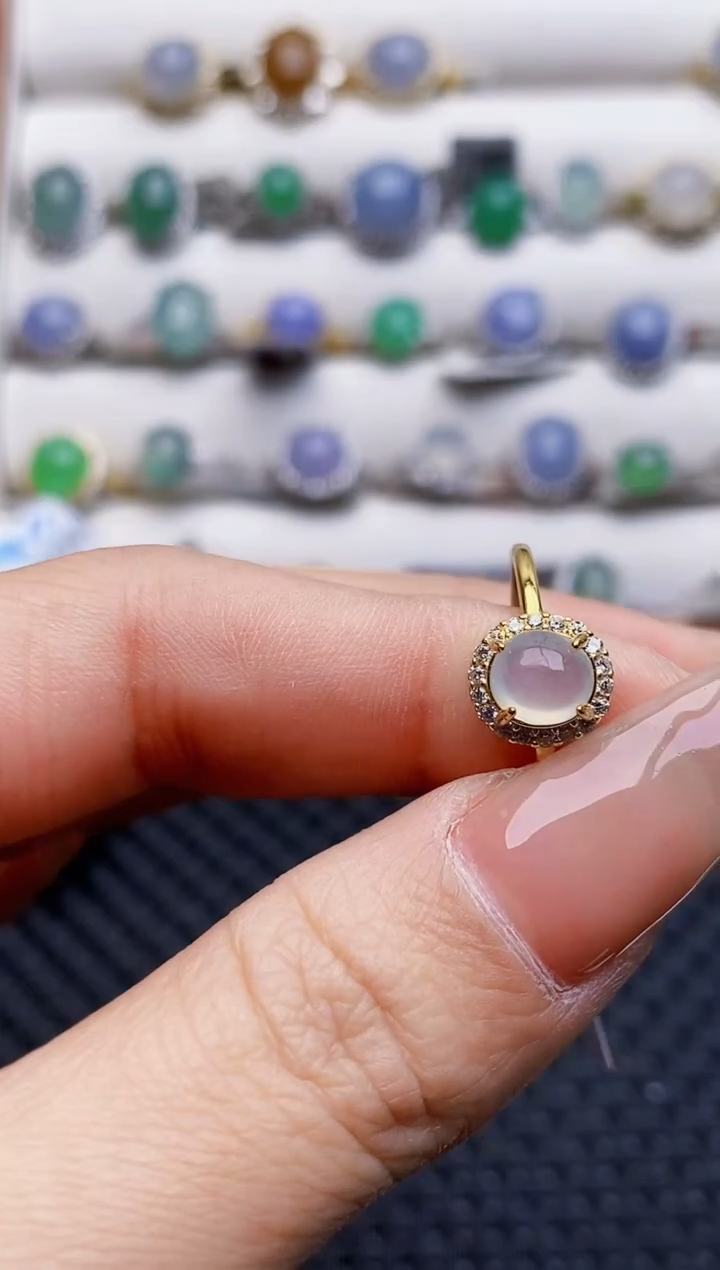 银S925镶嵌戒指翡翠1346