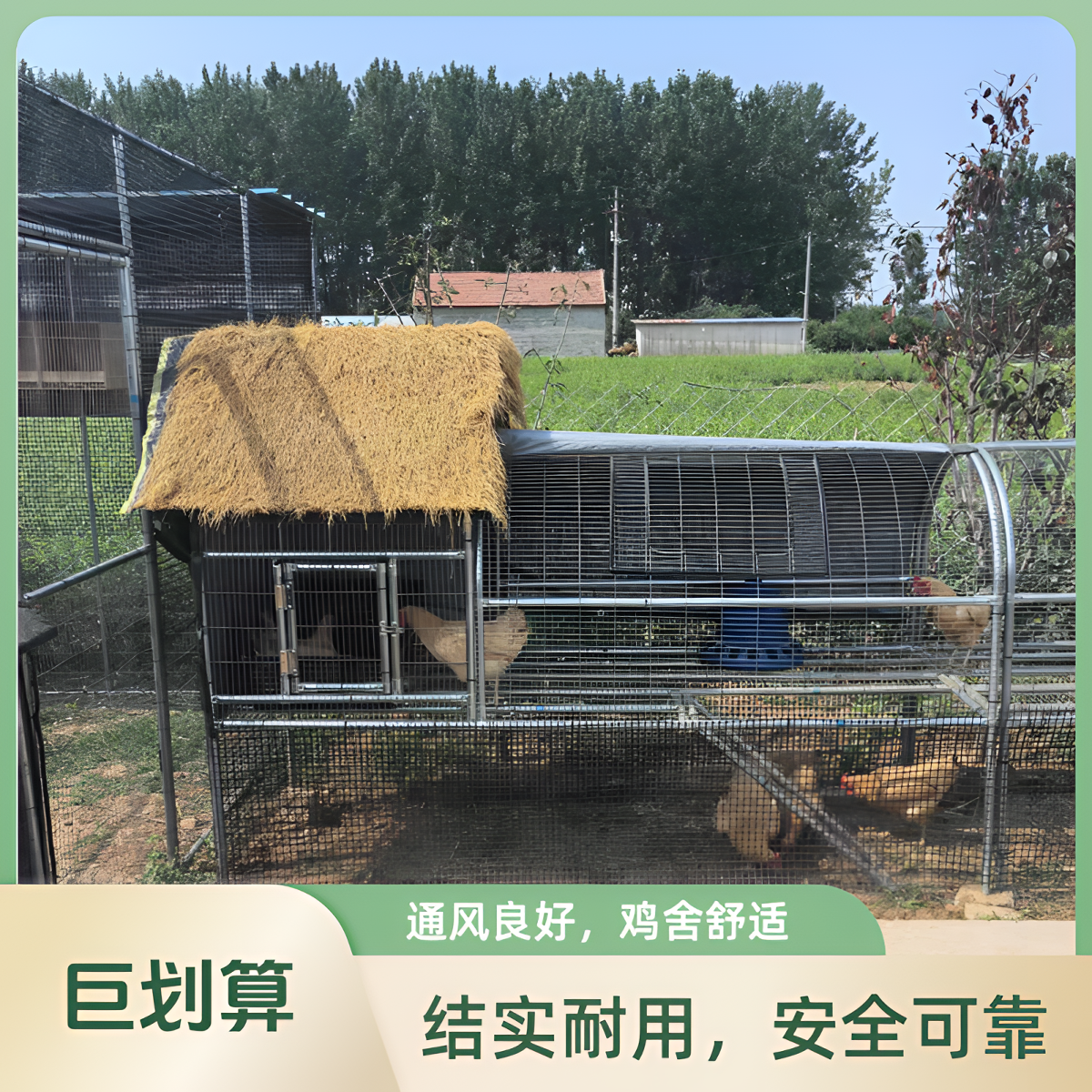 养殖鸡舍兔舍户外防雨棚鸡窝家禽鸡笼防晒鸭棚鸡舍搭建家用养殖