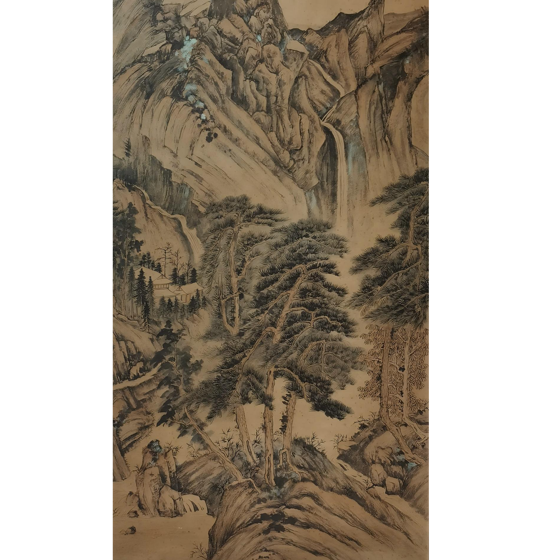 【辽拍】V250709-2-917《山水》（7.8平尺) 纸本镜片 ws1230