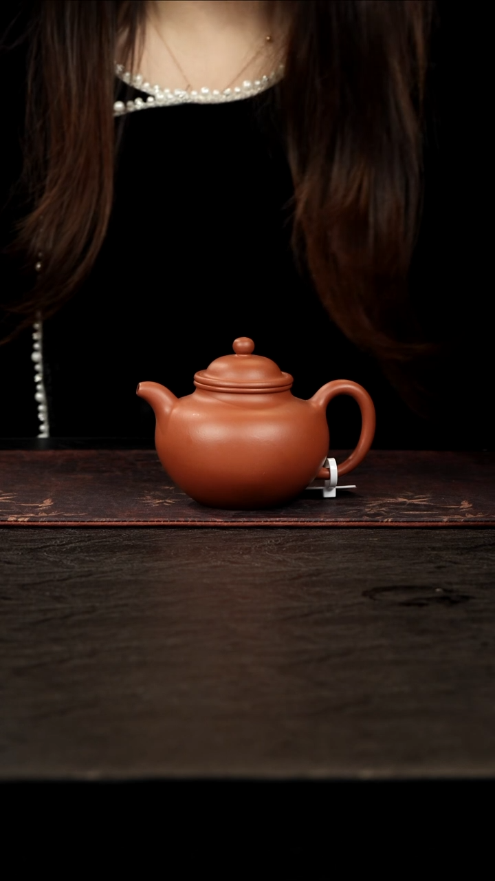 茶壶紫砂朱泥掇球壶200cc