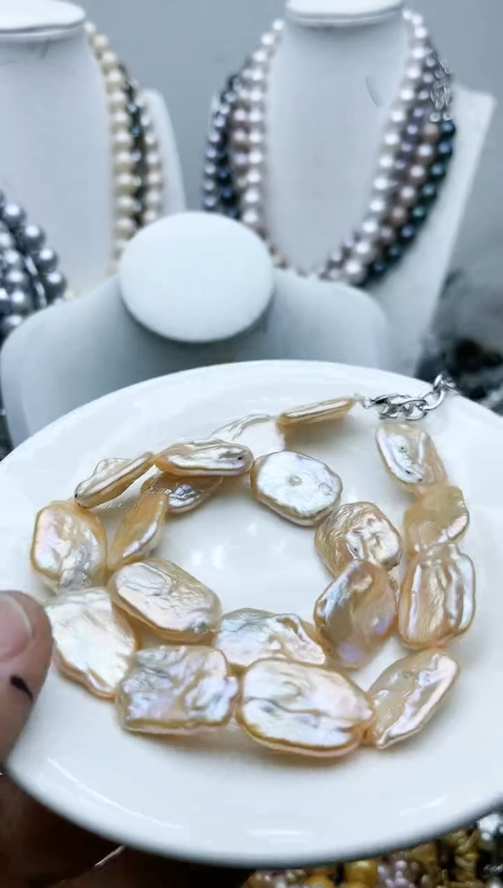 【闪购商品】淡水珍珠颈饰钛钢2