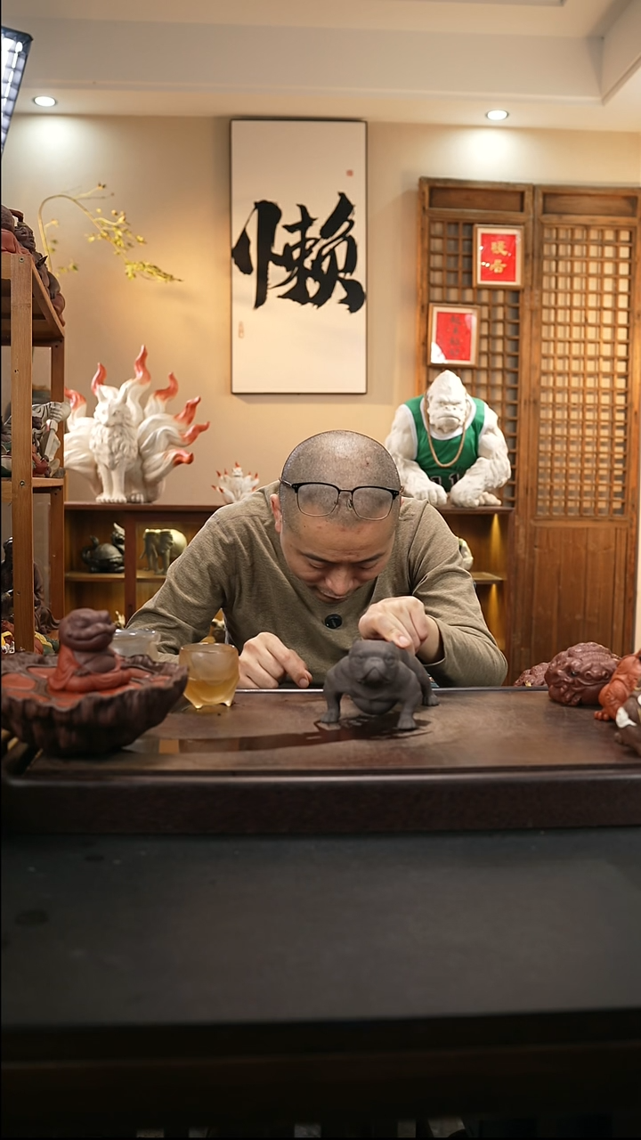 紫砂茶宠M**E恶霸犬