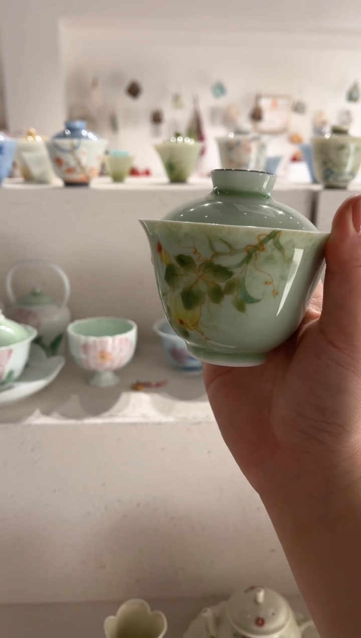 【闪购商品】明知山志-艾绿-葫芦藤-福灵盖碗