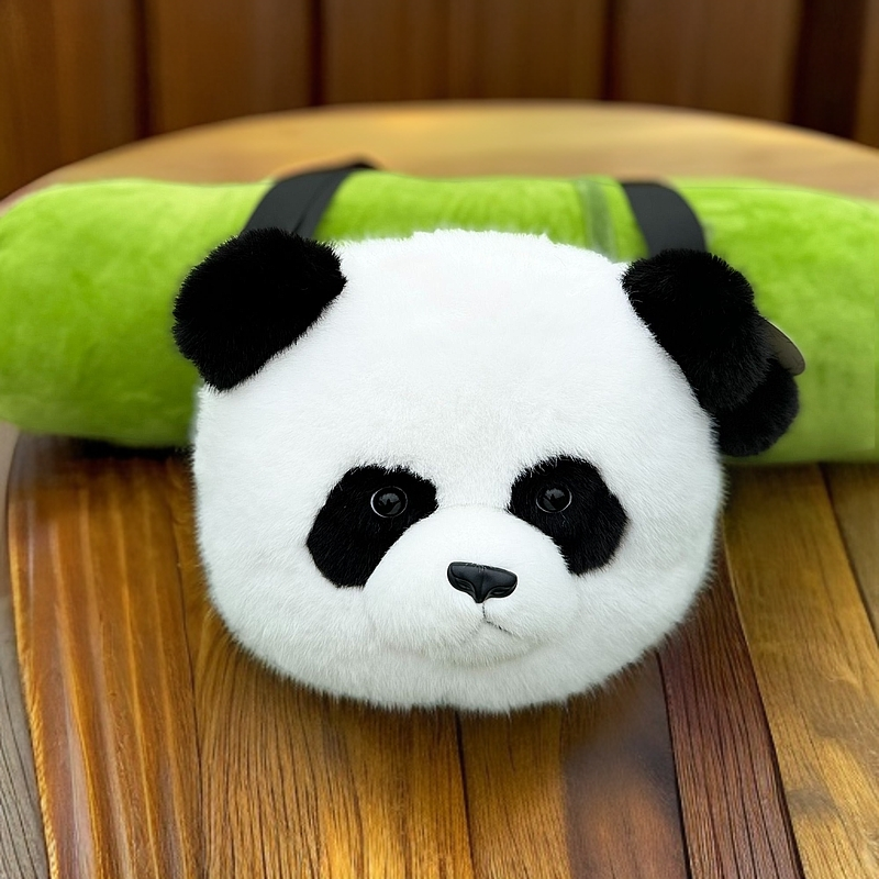 景区直供/新款可爱熊猫玩偶包包毛绒玩具斜挎包