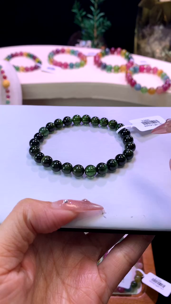 【闪购商品】碧玺手链未镶嵌【梦源珠宝】天然碧玺单圈手链