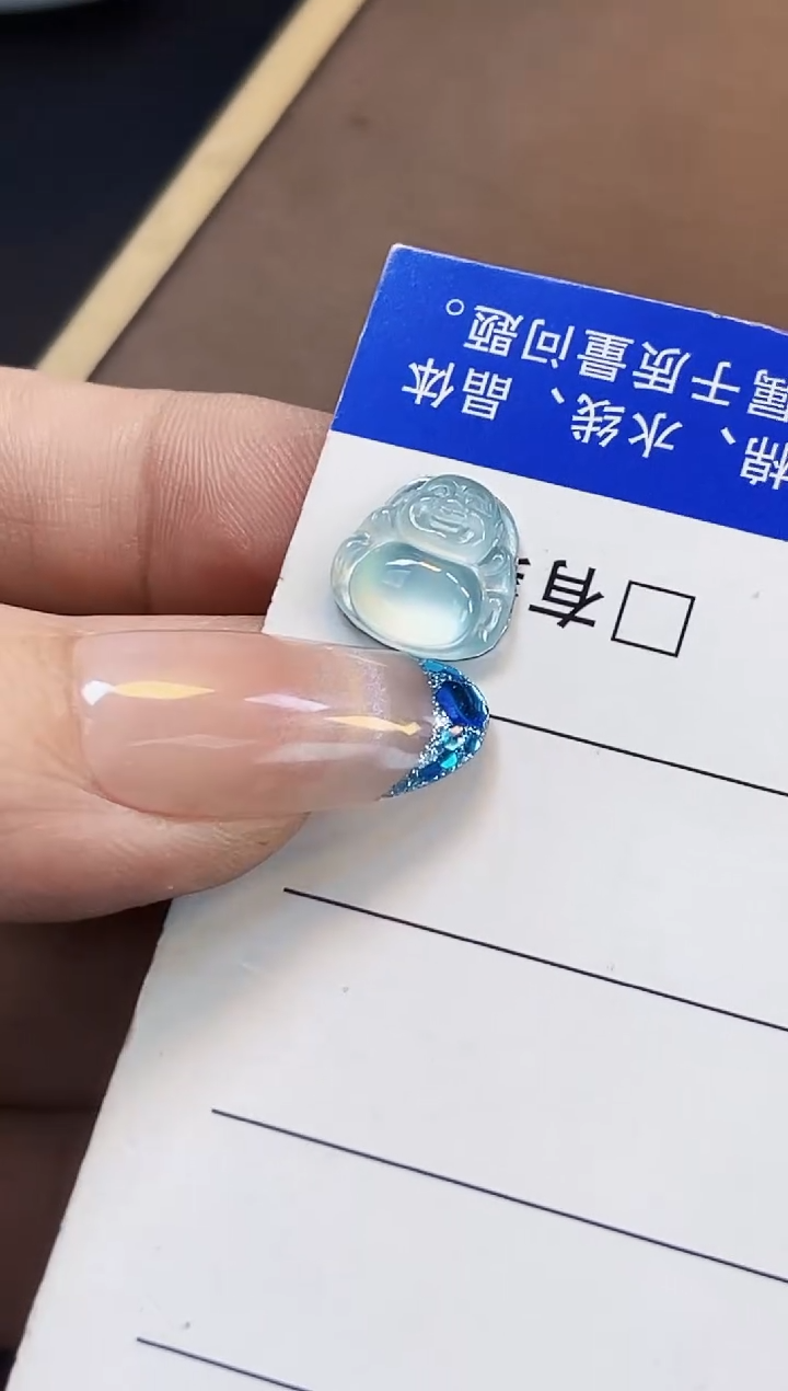 裸石翡翠吴晓梅19老坑冰胶佛公10.9*10.8*3.3