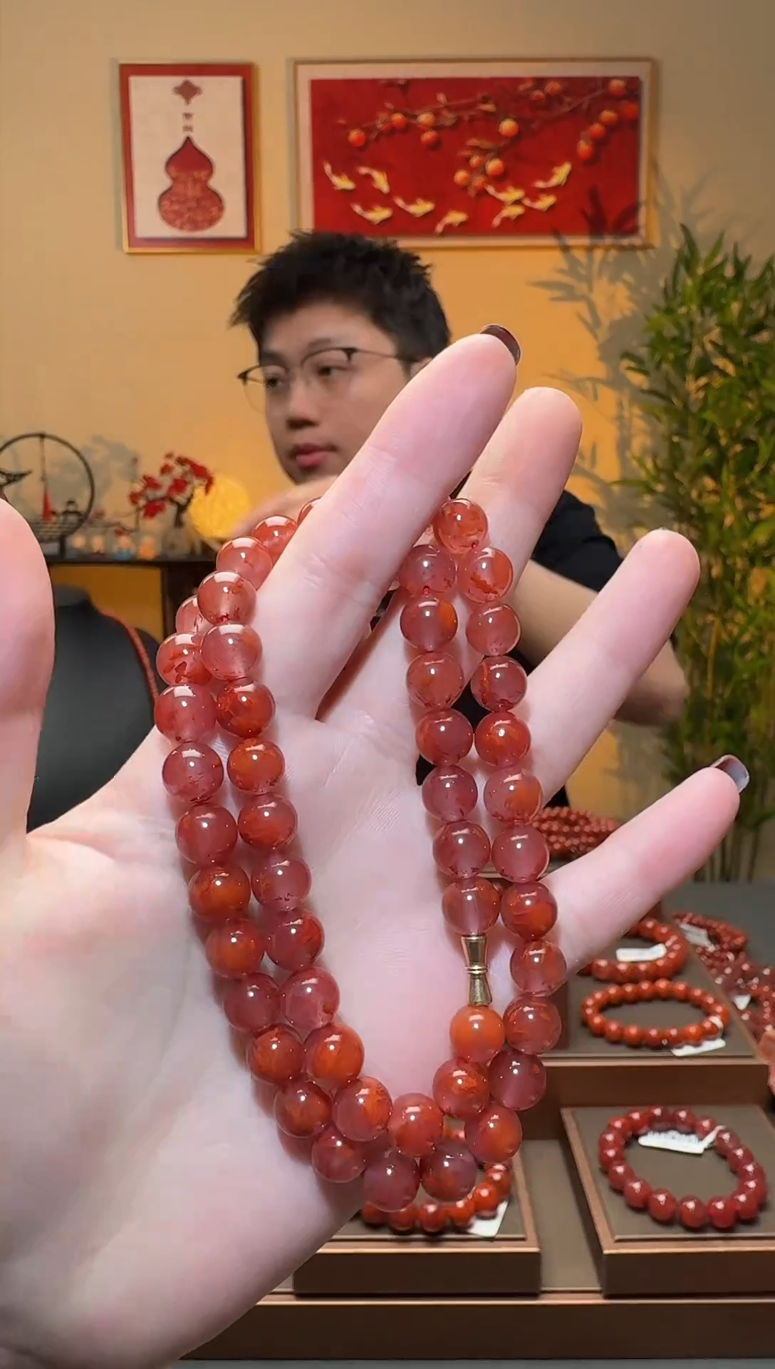 【闪购商品】南红玛瑙项链未镶嵌一条8mm+ 多样性发货