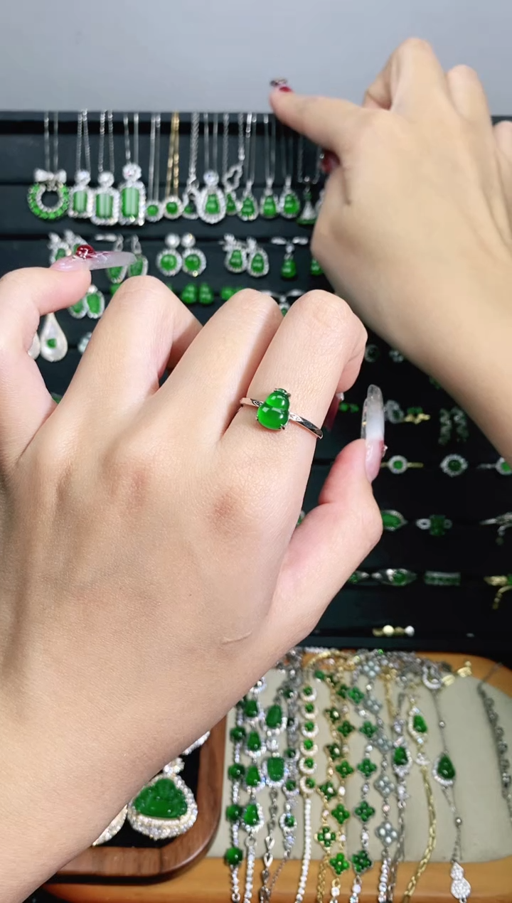 【闪购商品】翡翠戒指银S925镶嵌多样性