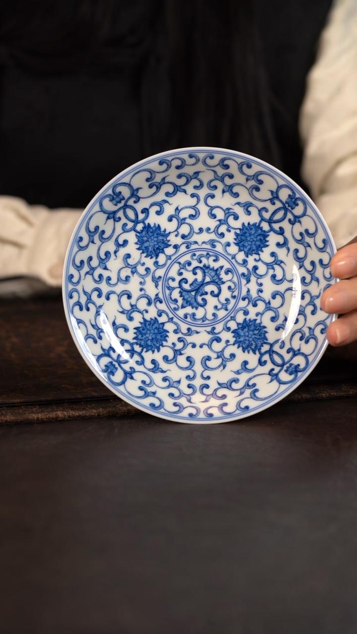 【闪购商品】杯HLX陶瓷点工缠枝莲壶承