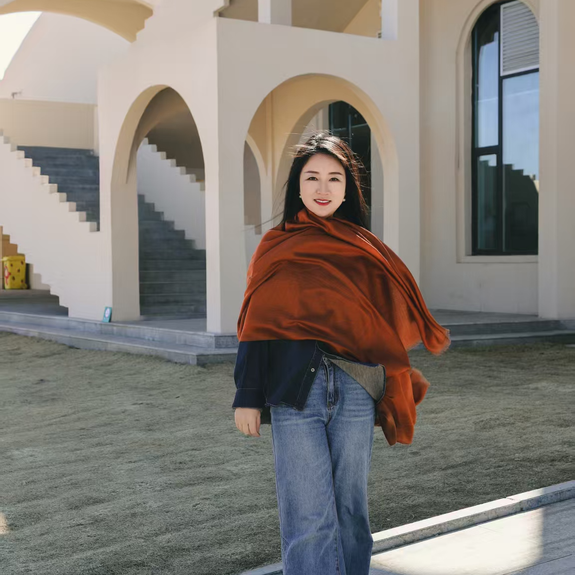 100分纯山羊绒缎面披肩