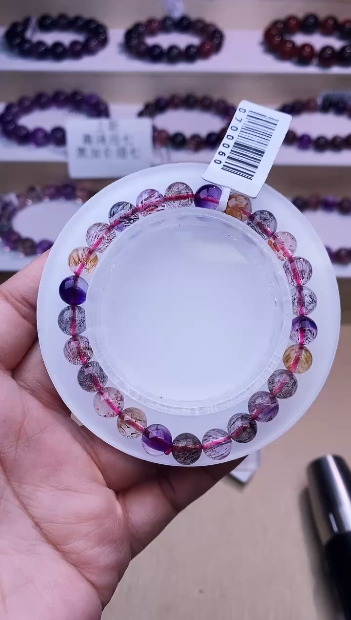 未镶嵌手串水晶彩超七7m+