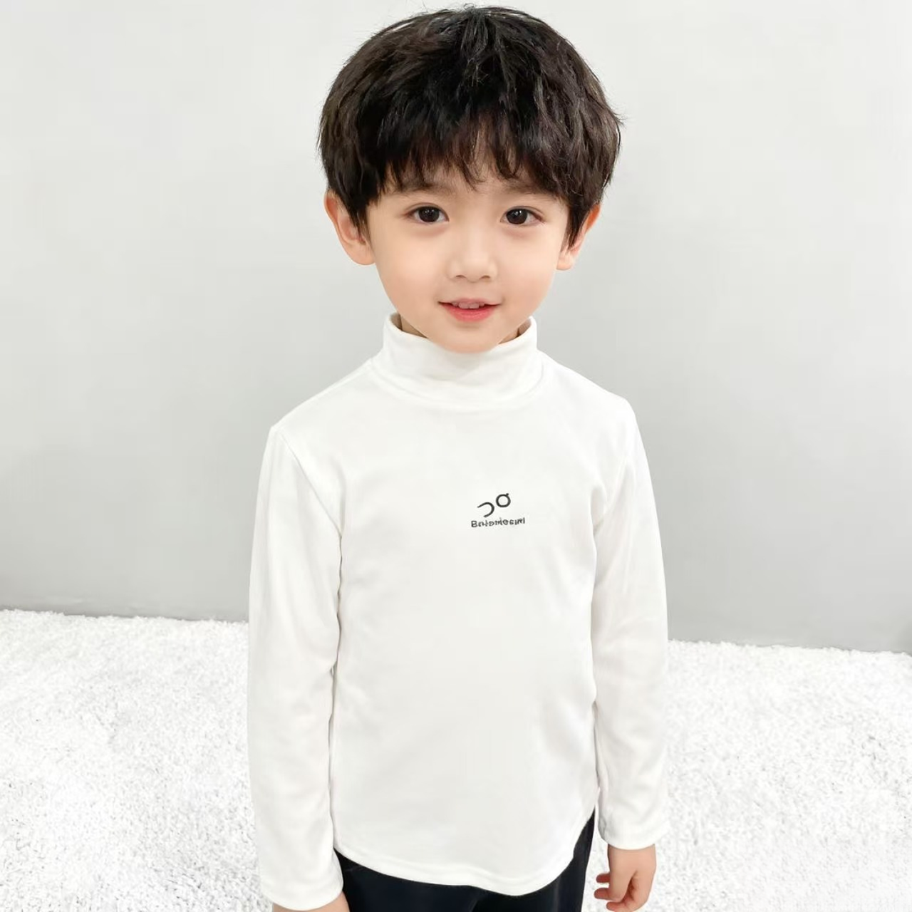 F01114男童秋冬季德绒打底衫2025年冬男孩新款韩版男童装上衣洋气