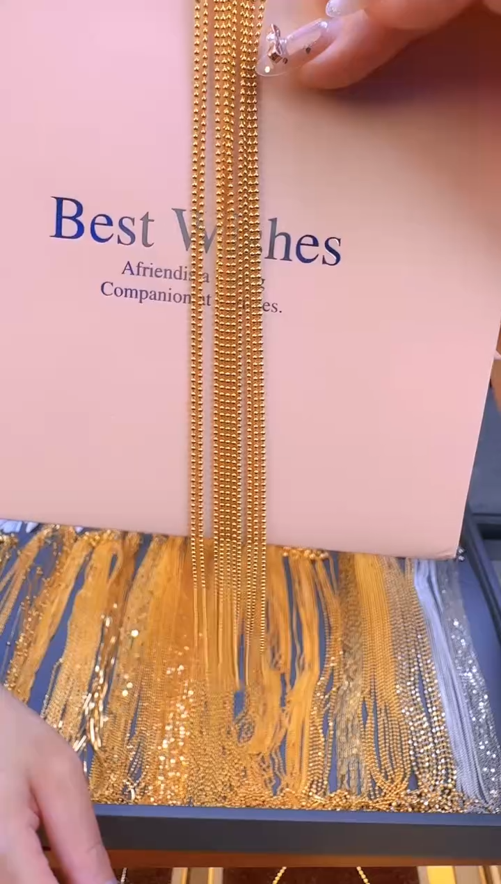50cm1.3mm固定不可调节光面珠珠链1.85g（多样性发货）