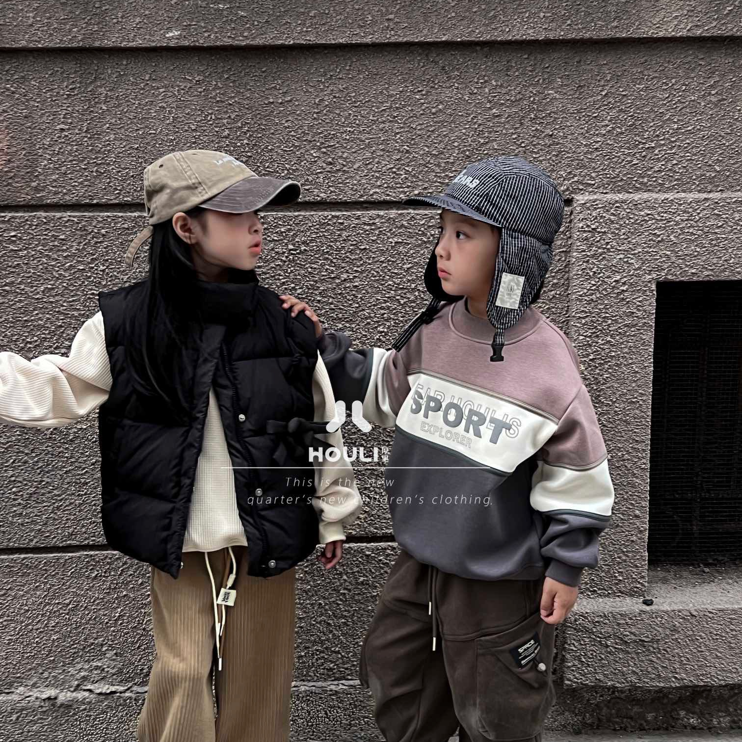 23008高端专享冬季蝴蝶结棉马甲黑色