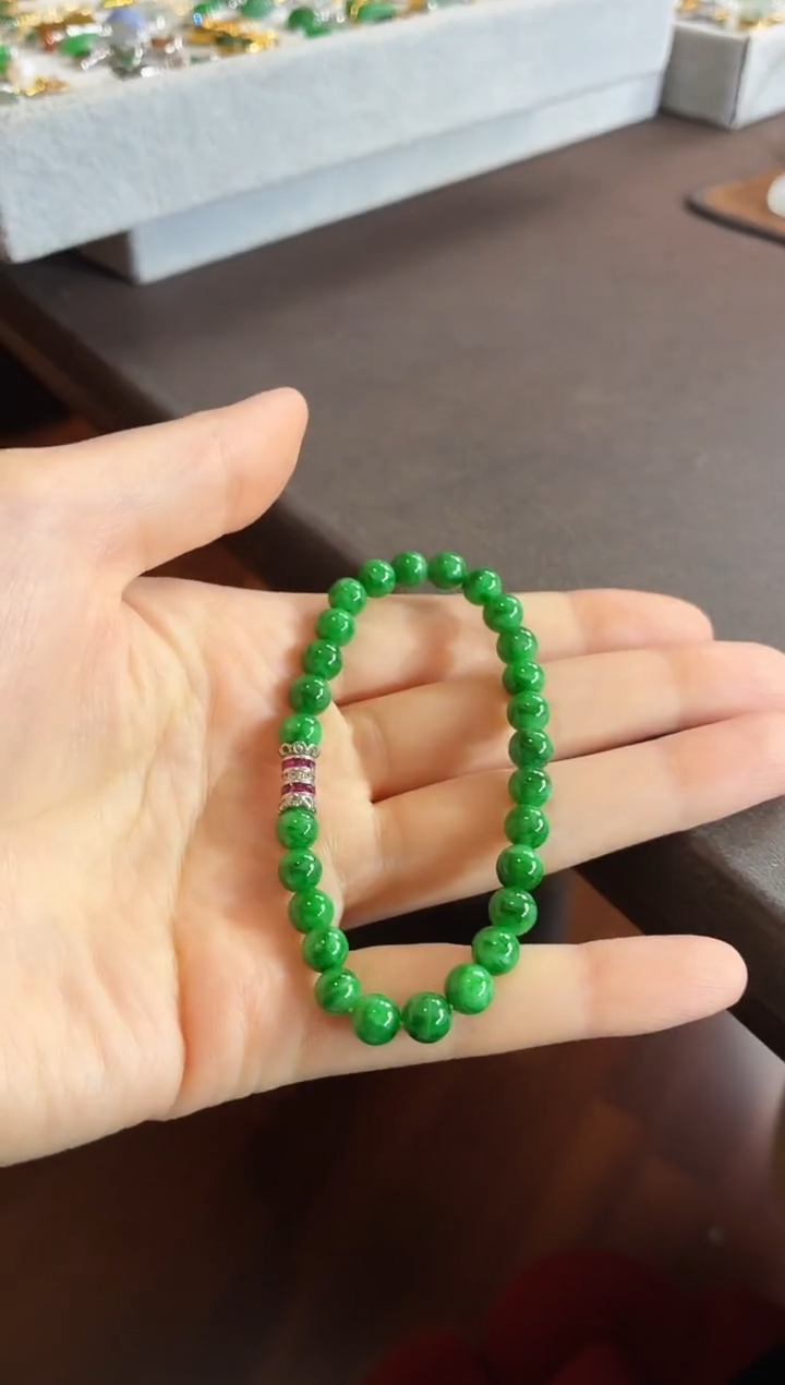 未镶嵌手串翡翠手饰