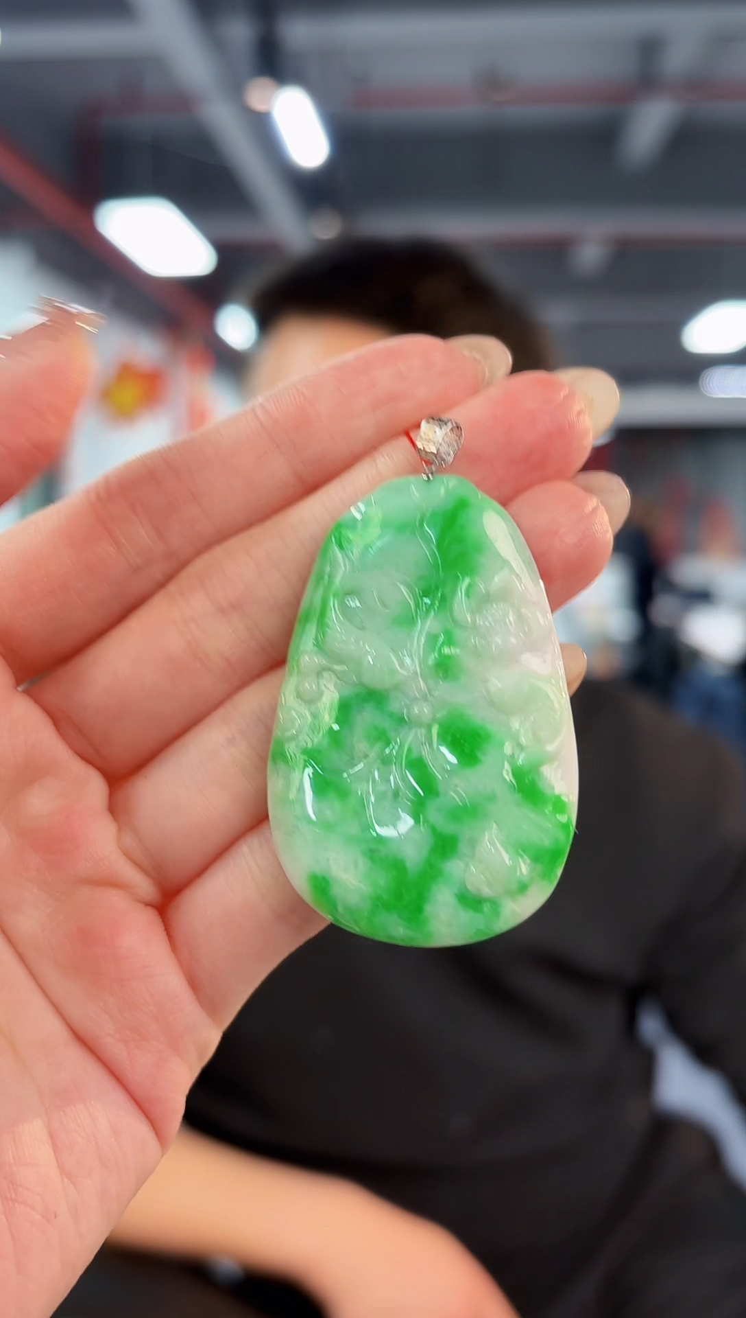 【闪购商品】翡翠颈饰18K金镶嵌缅料A货/支持复检/一件