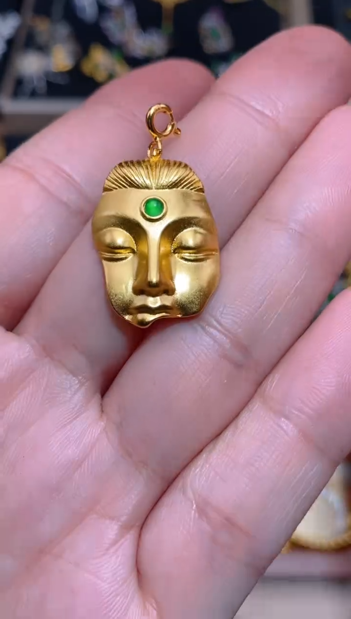 【闪购商品】翡翠颈饰银S925镶嵌佛面