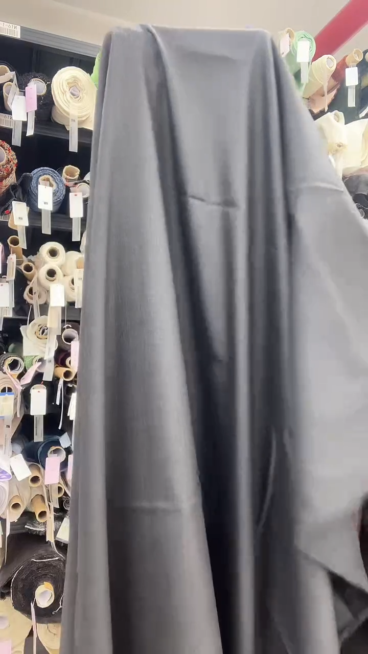 羊毛2.3米意大利进口精纺羊毛面料深灰色