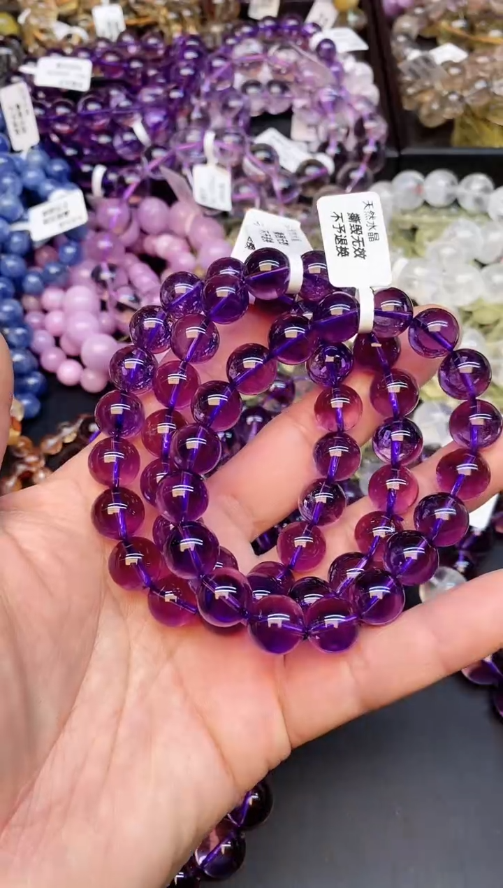 【闪购商品】水晶手串未镶嵌56 紫水晶 11mm+多样性发其一