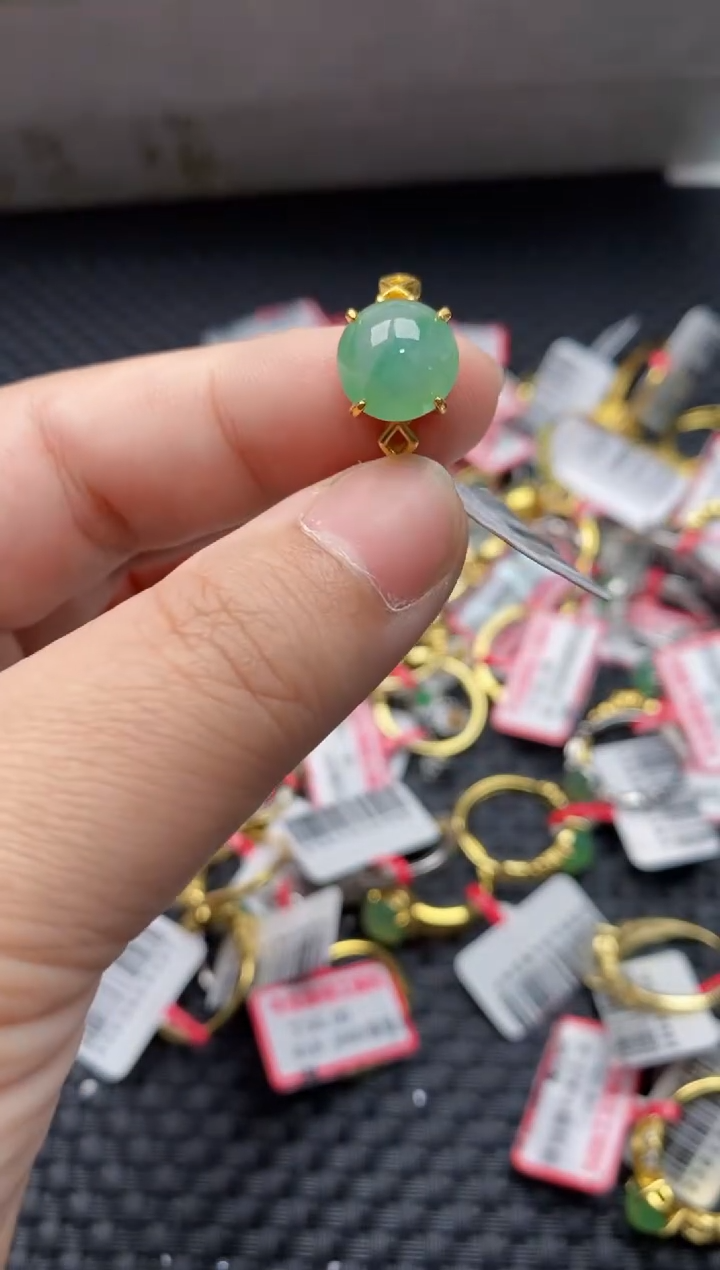 【闪购商品】翡翠戒指银S925镶嵌5555555-3