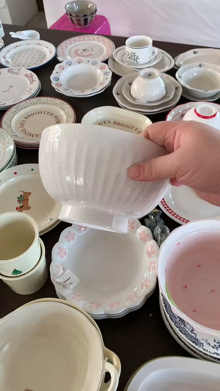 陶瓷微瑕6寸罗马汤碗6个装