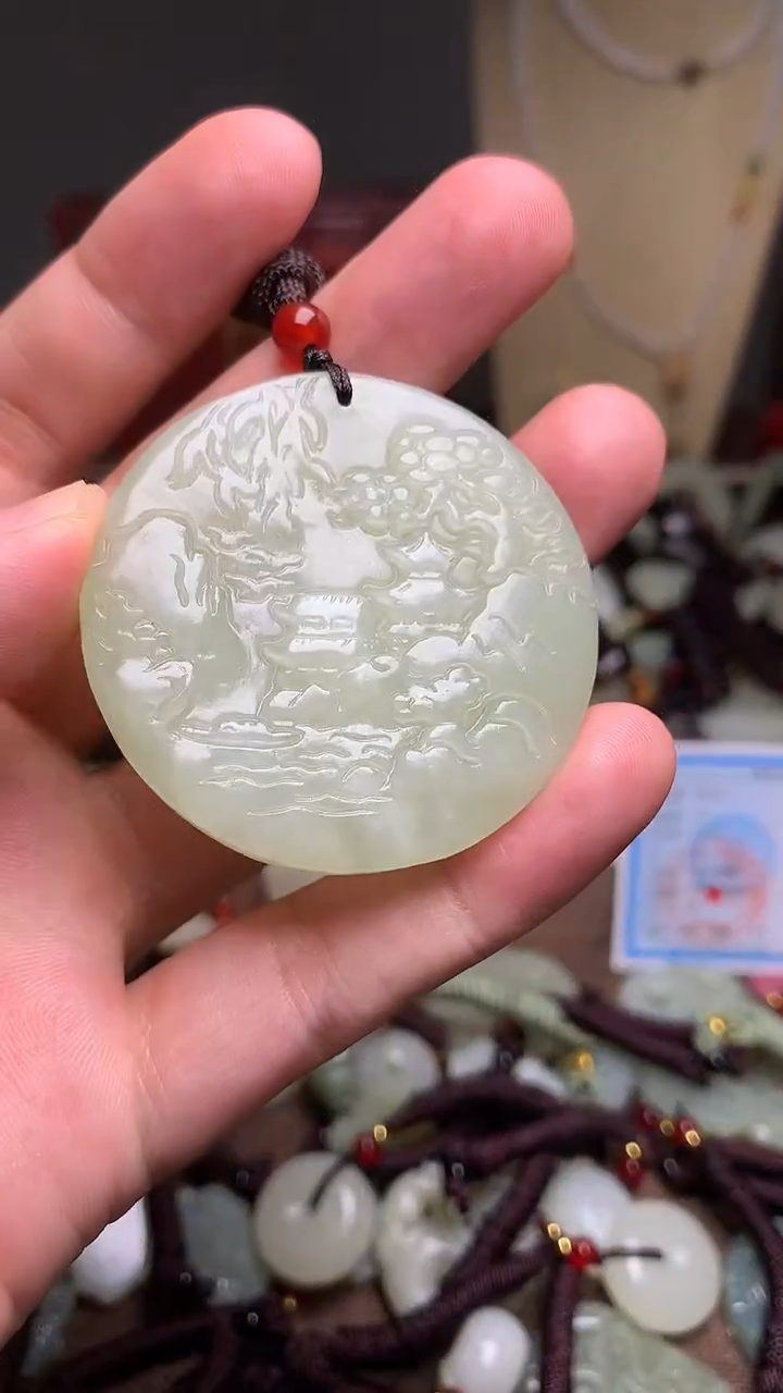 颈饰未镶嵌和田玉新疆料青海料清水和田玉吊坠