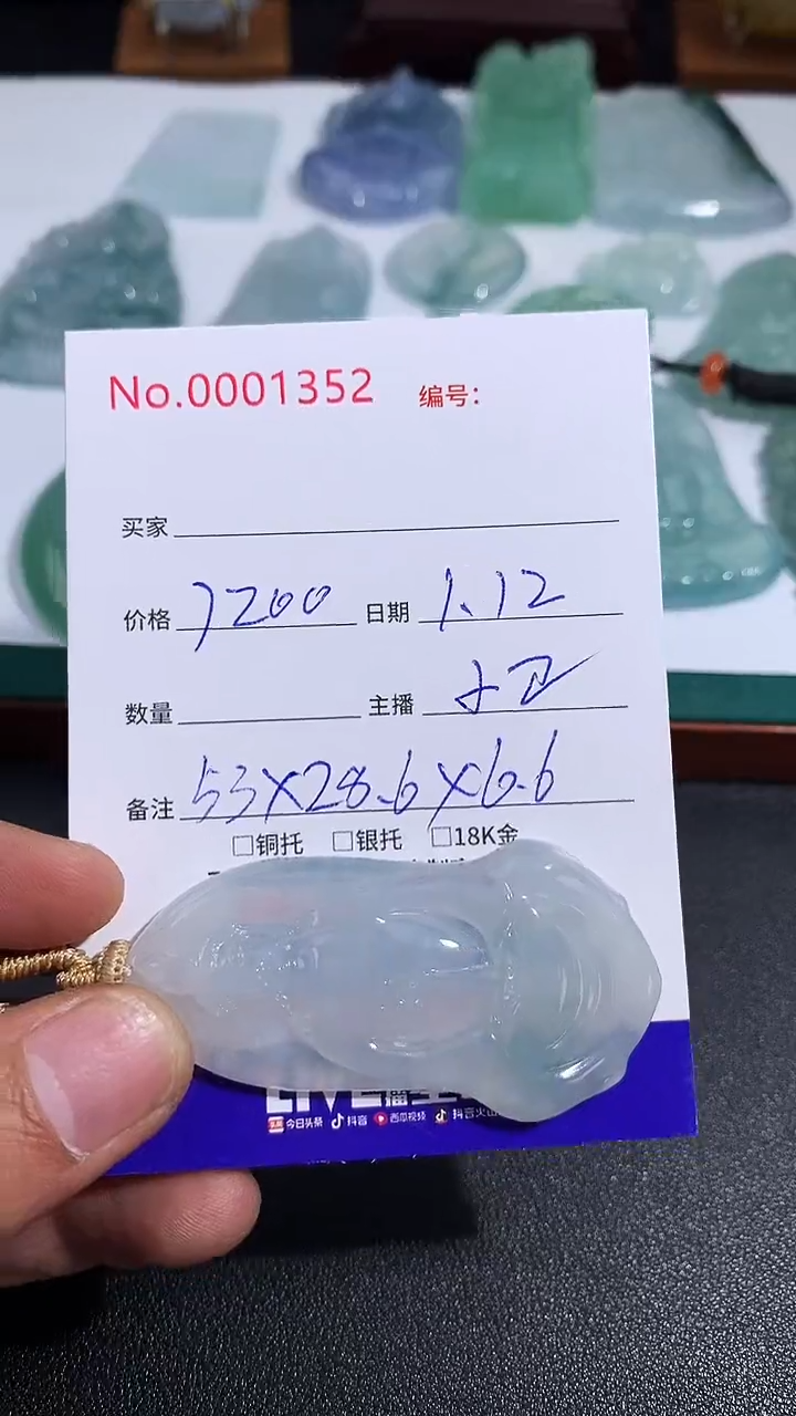 【闪购商品】翡翠颈饰未镶嵌素衣观音