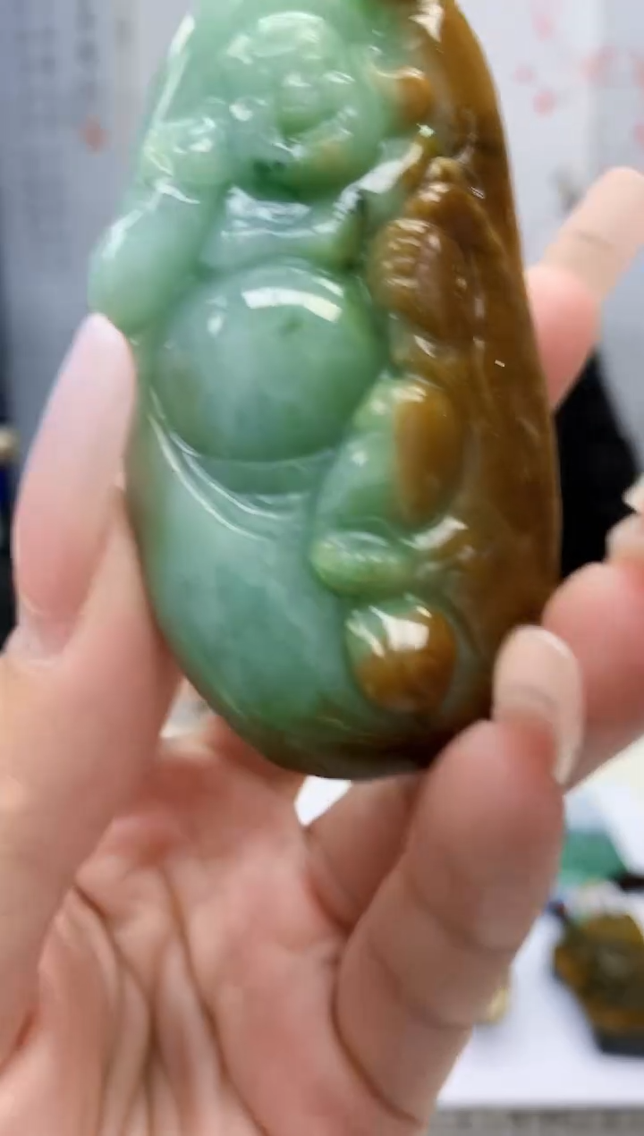 【闪购商品】定制翡翠未镶嵌4812lr-毛货挂件24