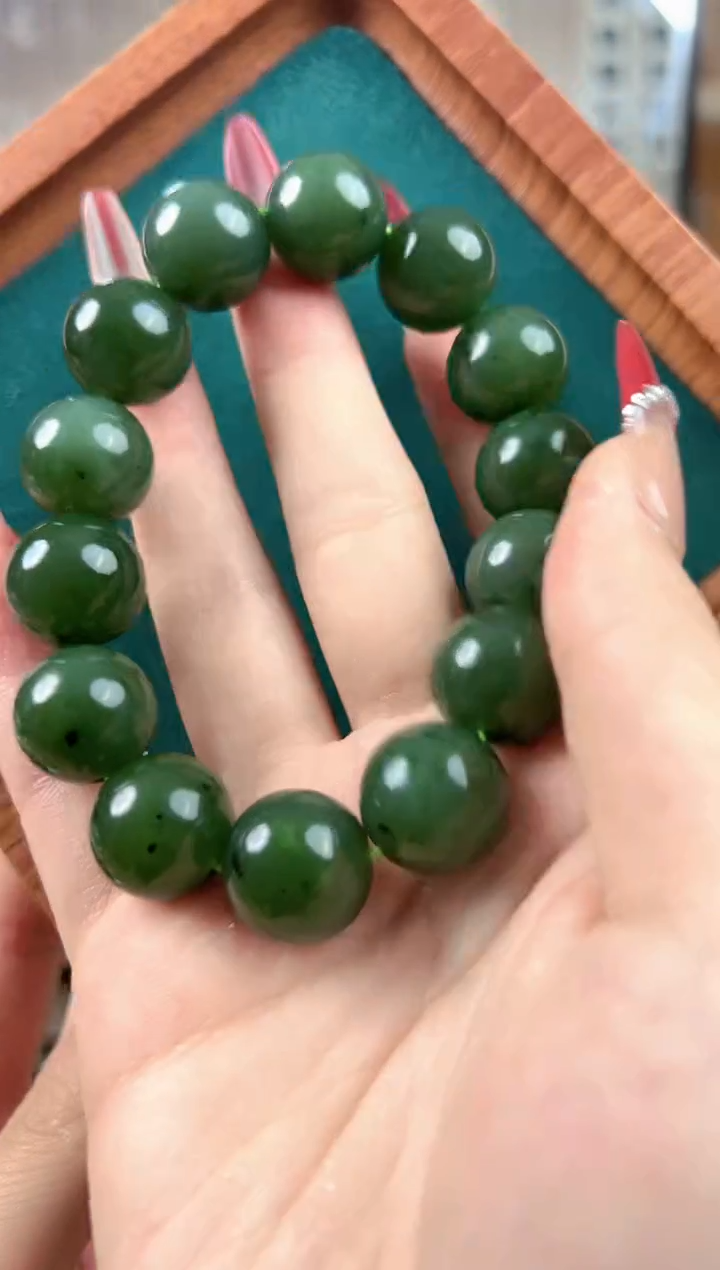 【闪购商品】和田玉手链未镶嵌俄罗斯碧玉手串16