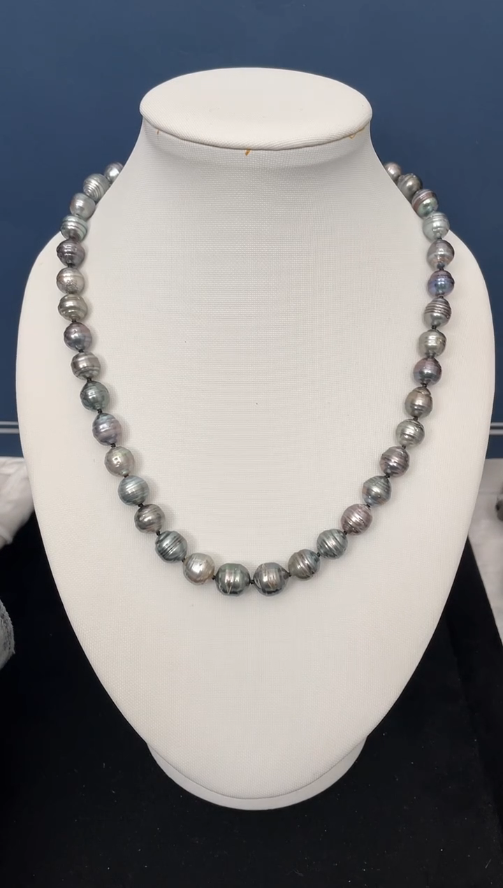 【闪购商品】海水珍珠颈饰未镶嵌大溪地螺纹8-11mm（多样性发一）