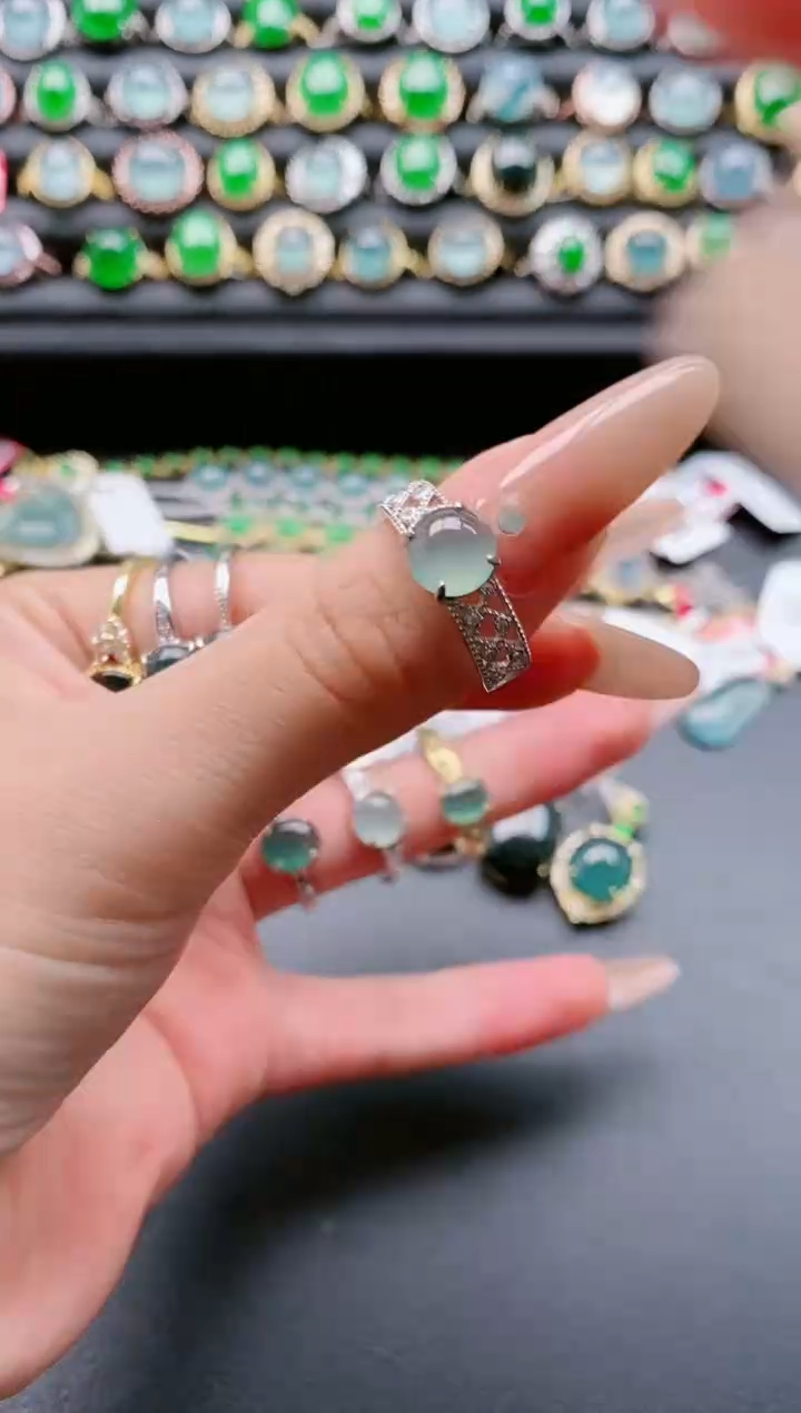 【闪购商品】翡翠戒指银S925镶嵌1111111