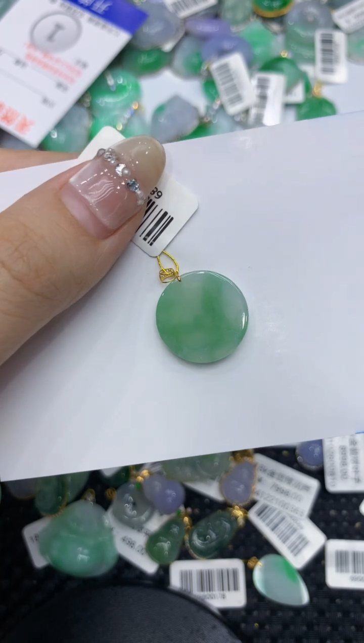 【闪购商品】翡翠颈饰18K金镶嵌222222222
