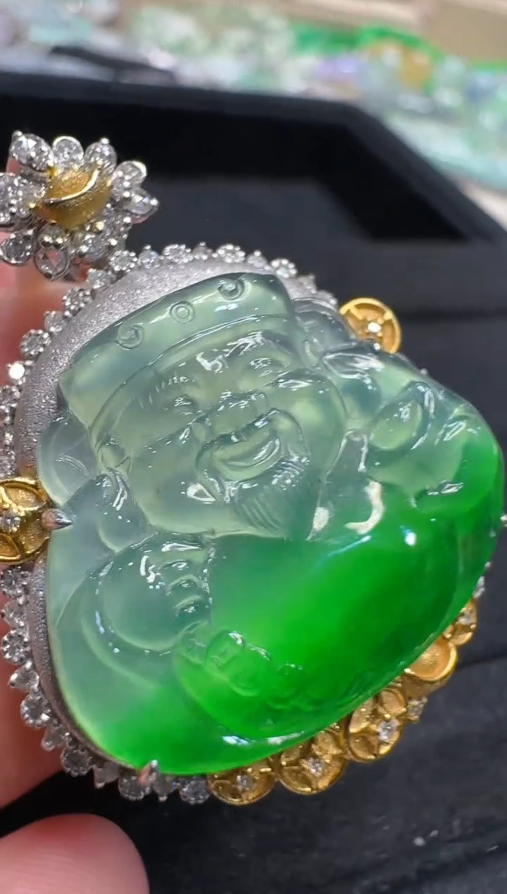 【闪购商品】翡翠吊坠(不含链)18K金镶嵌多样性团购发一件