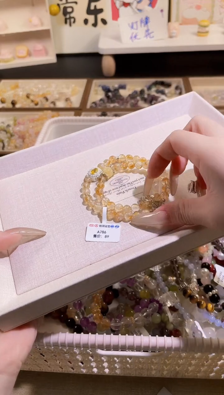 合金手链水晶A786