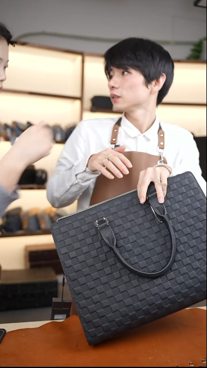 头层牛皮男士包包