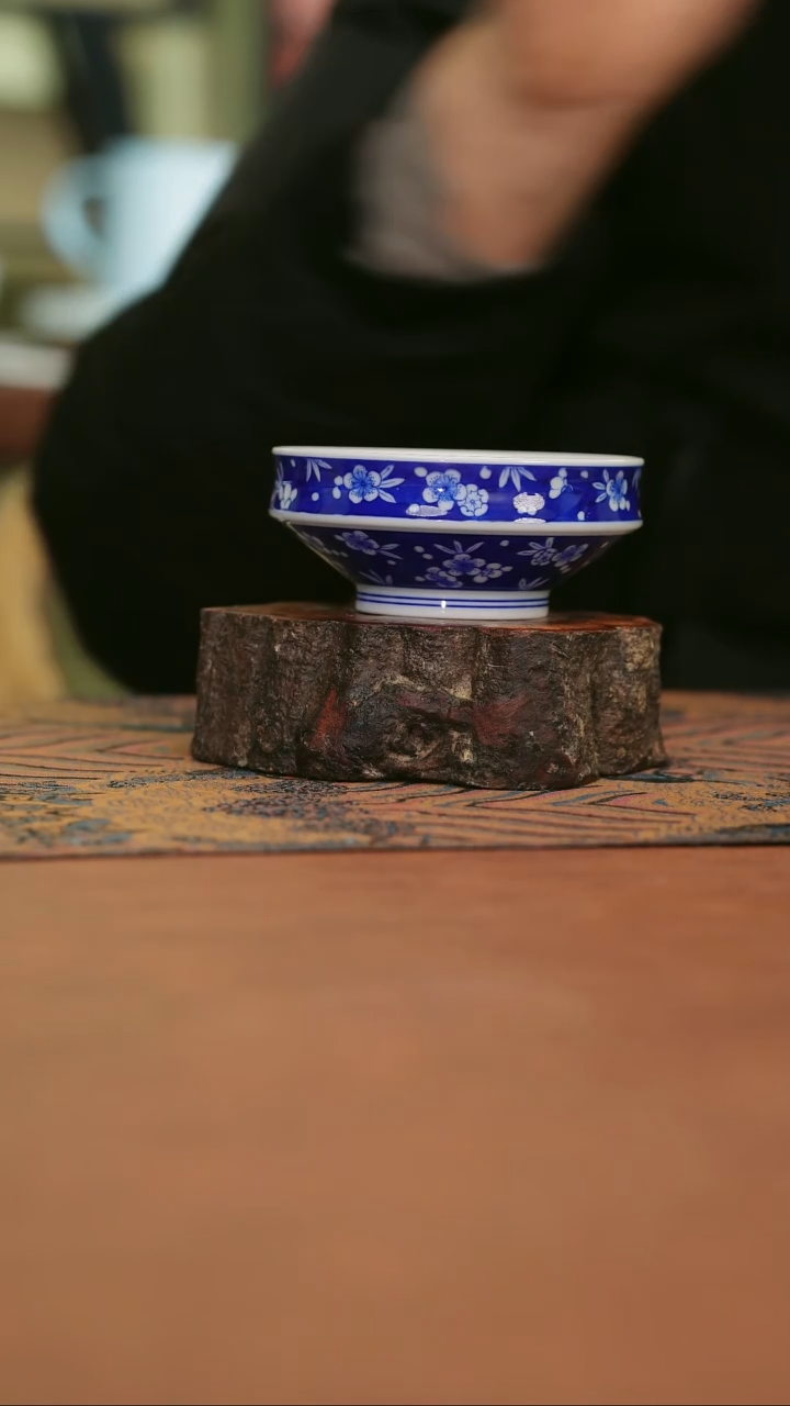 摆件陶满梅折口杯55