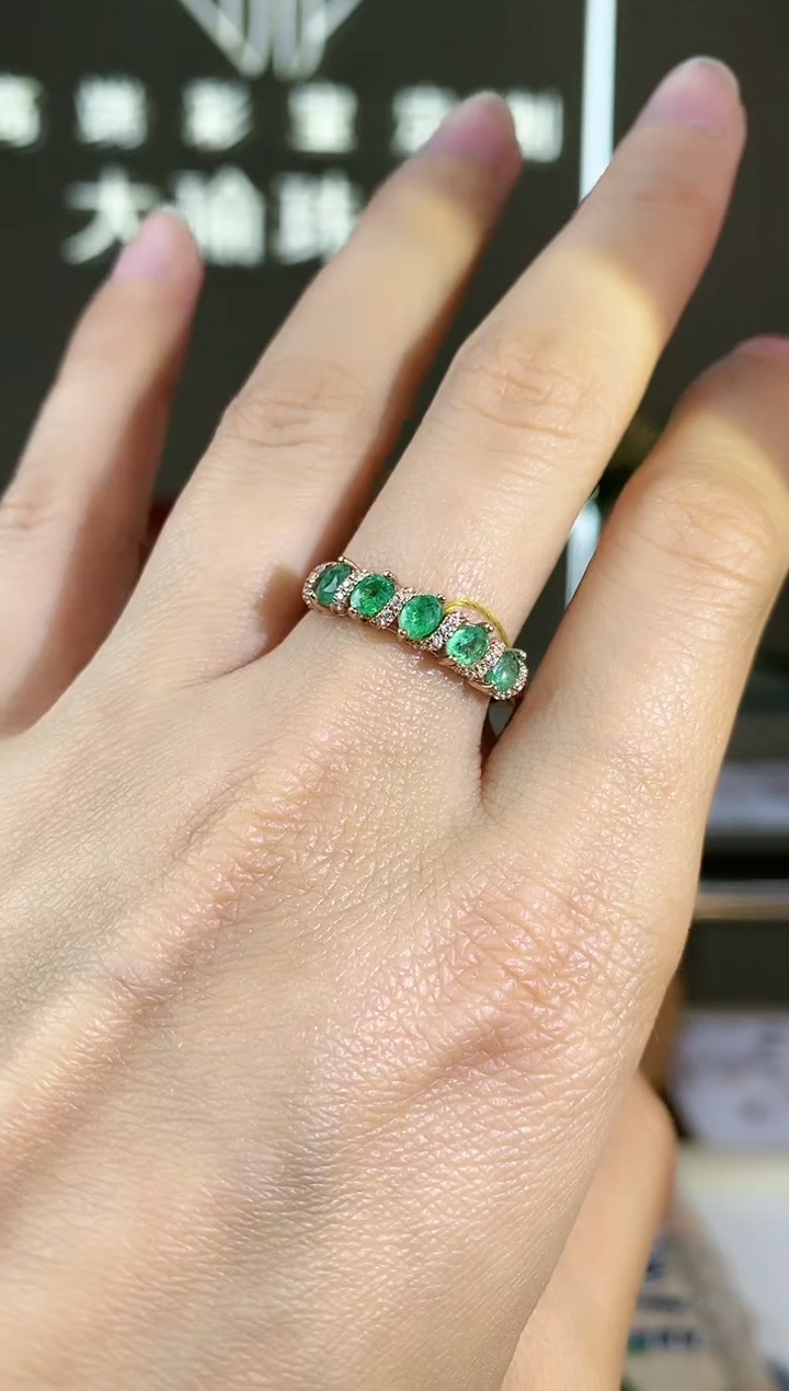 【闪购商品】祖母绿手饰银S925镶嵌手饰