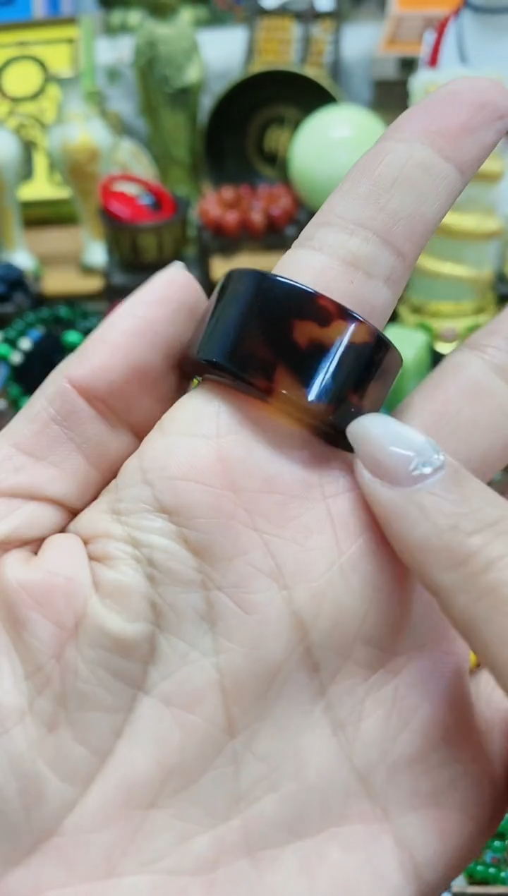 【闪购商品】琥珀戒指未镶嵌主播推荐主播推荐